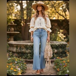 Banana Republic HIGH-RISE RELAXED BOOTCUT Leg Jeans size 26 100% cotton